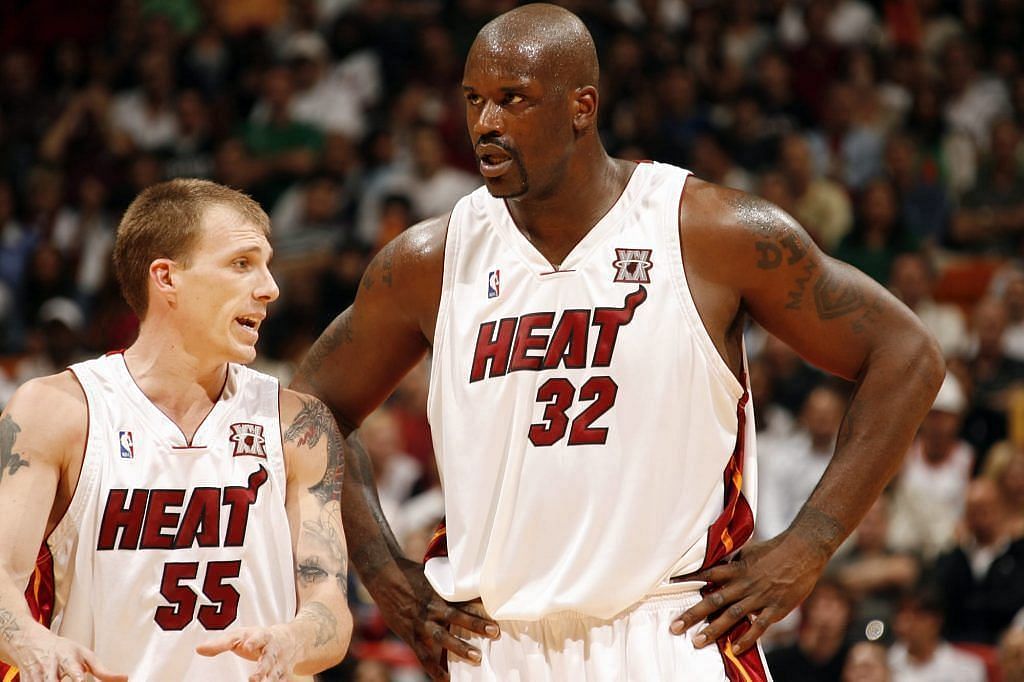 Jason Williams (left) and Shaquille O&#039;Neal.