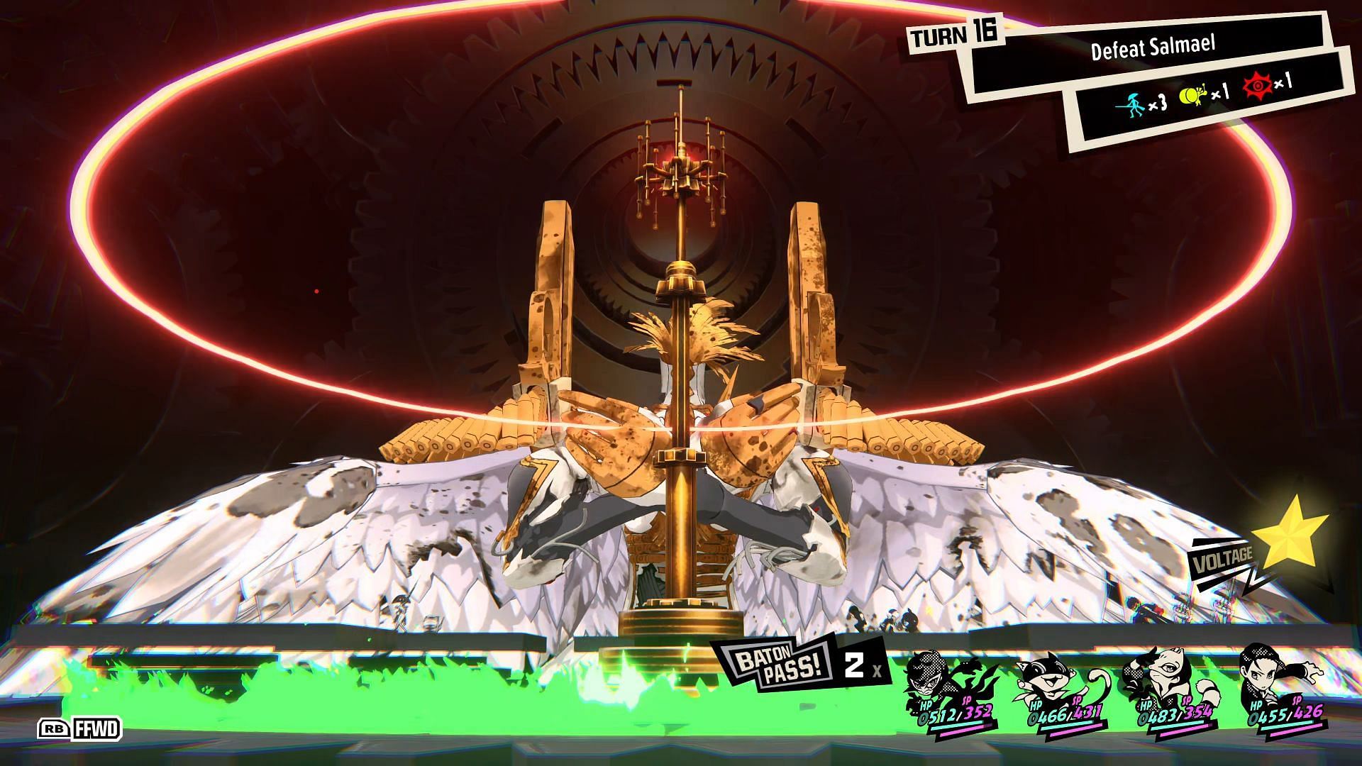 Take out Spire of Judgement as soon as possible (Image via Persona 5 Tactica)