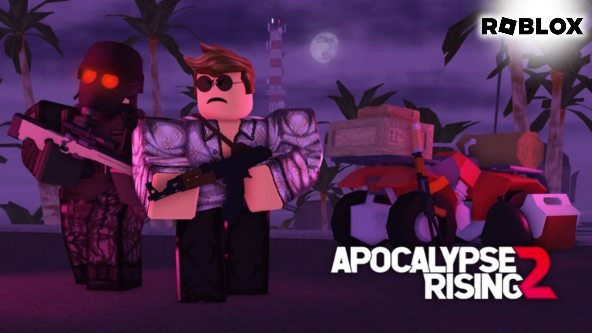 Thumbnail for a 1-player vs. 2-zombies roblox-style game