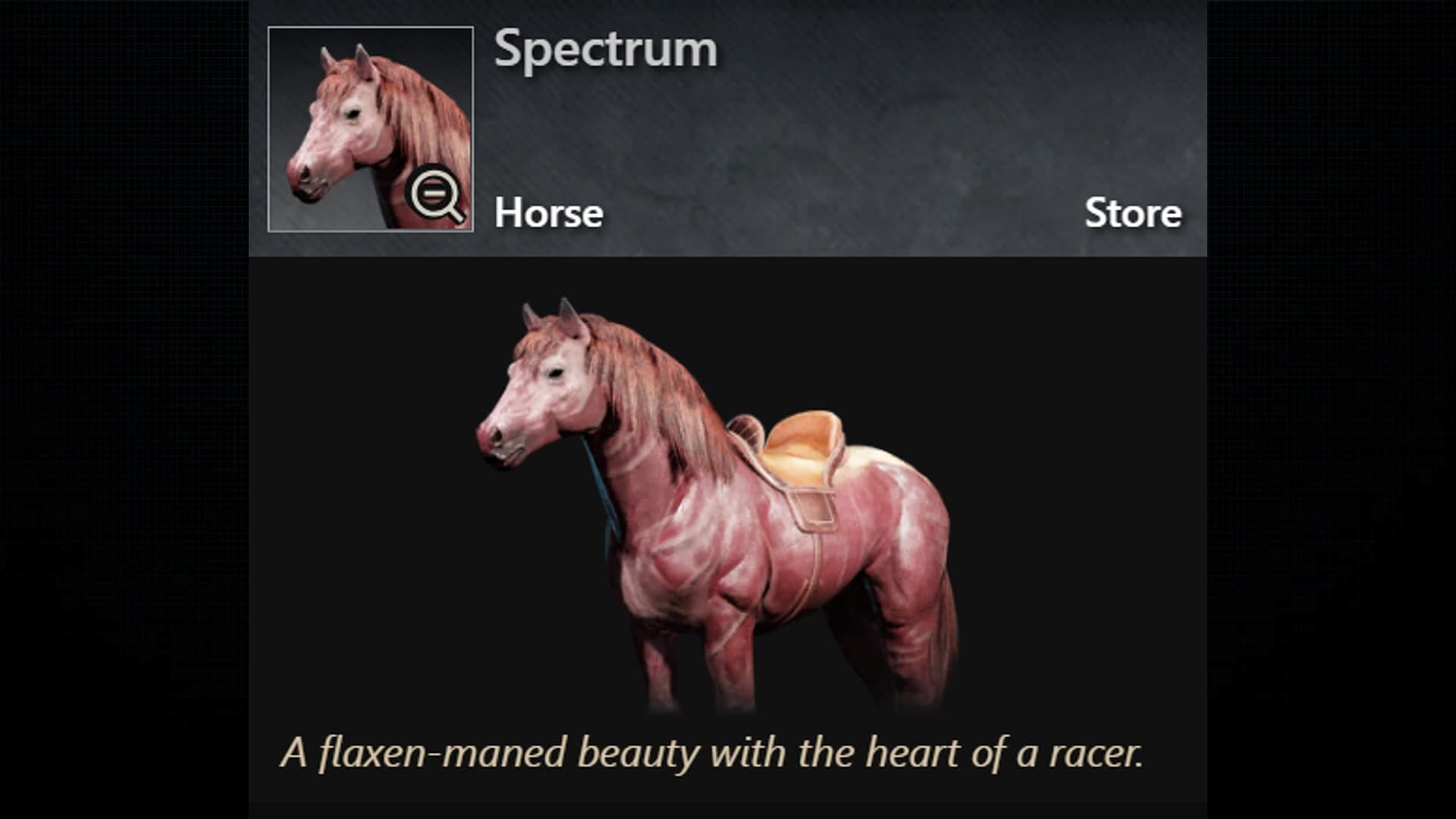 Spectrum is a flaxen-maned mount (Image via Amazon Games)