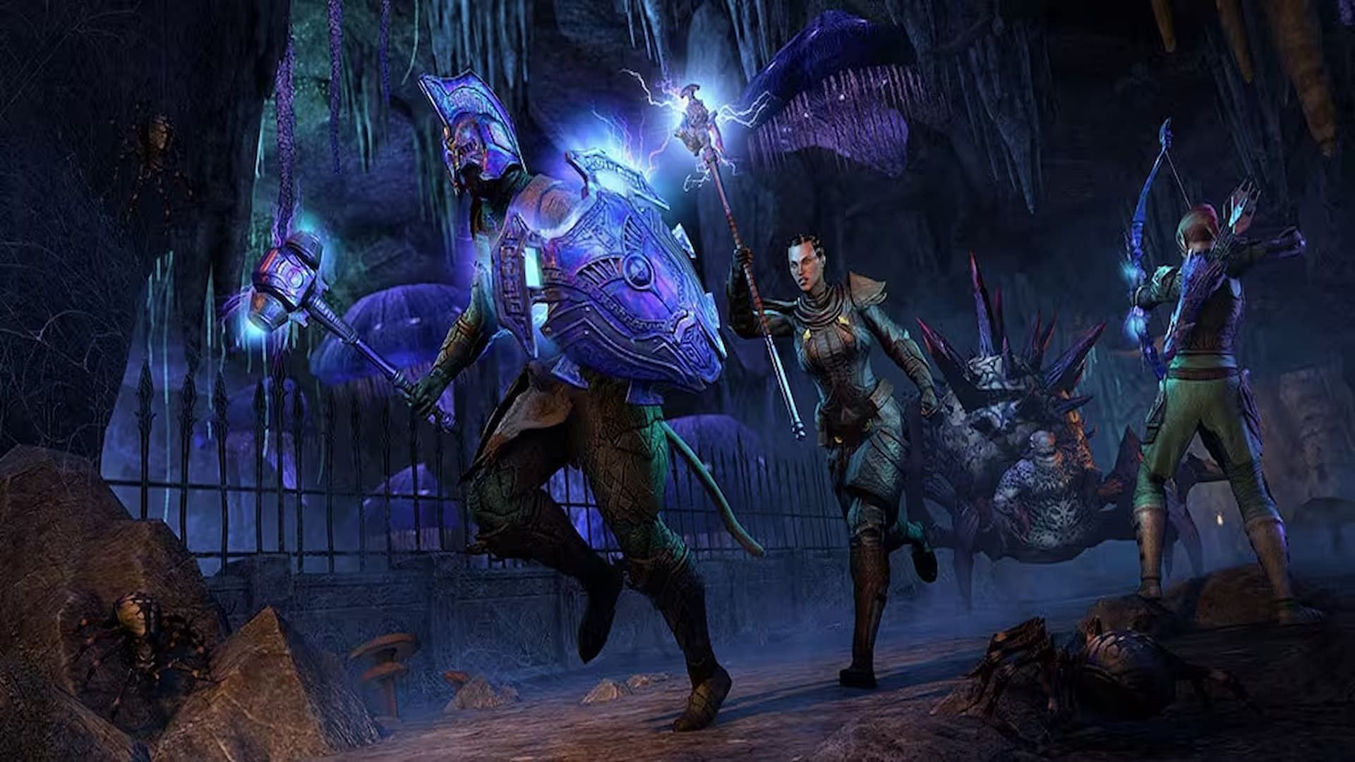 Adventurers exploring dungeons and fighting bosses in the Elder Scrolls Online