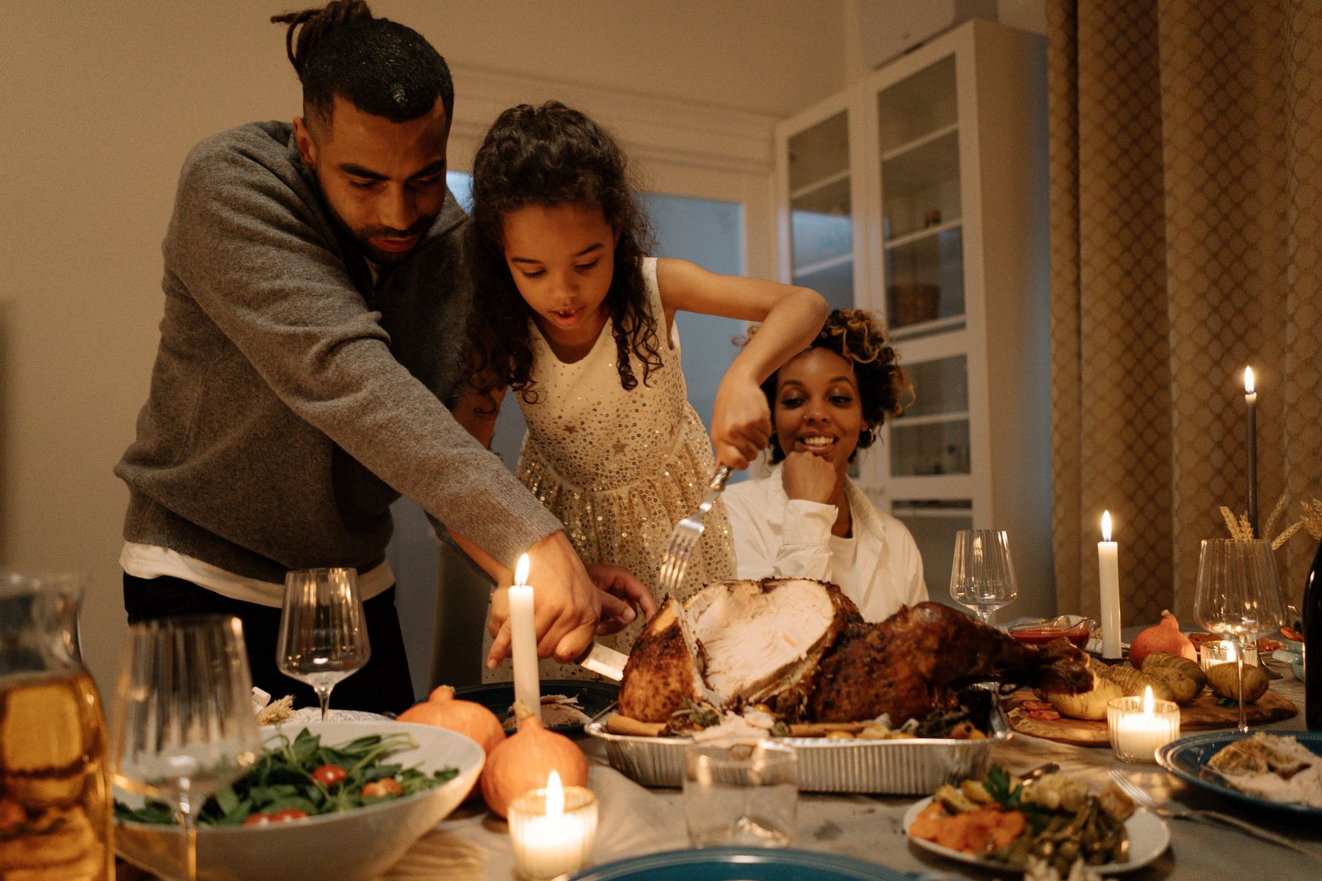 A big part of Thanksgiving is meal-time. (Image via Pexels/Cottonbro studio)
