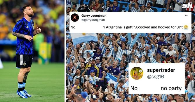 “Getting cooked and hooked”, “No party” - Argentina fans unhappy as 29-year-old star is not named in line-up led by Lionel Messi to face Brazil