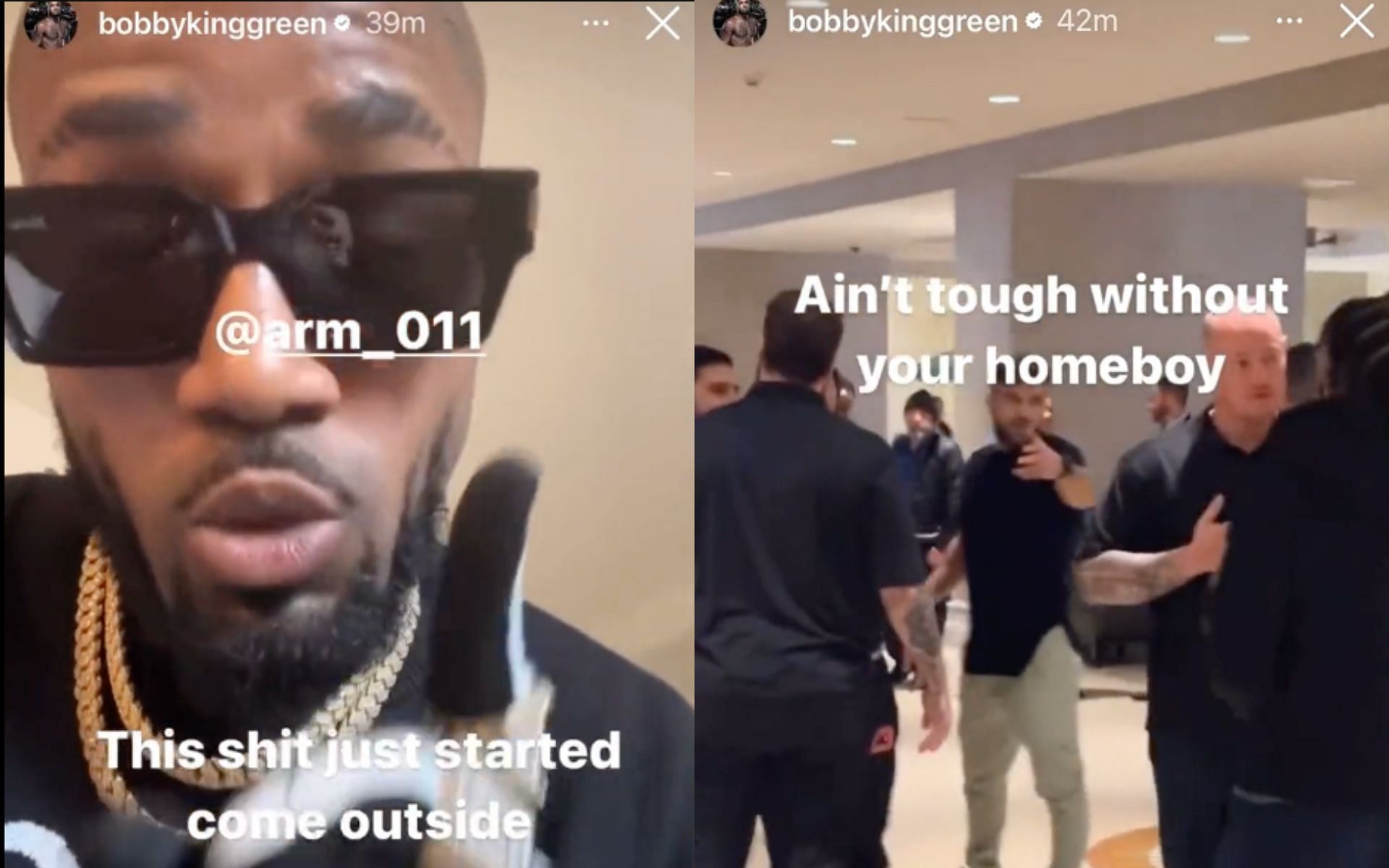 Bobby Green claiming he punched a member of Arman Tsarukuyan
