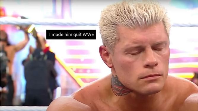 "I made (Cody Rhodes) quit WWE," says former United States Champion in now-deleted tweet