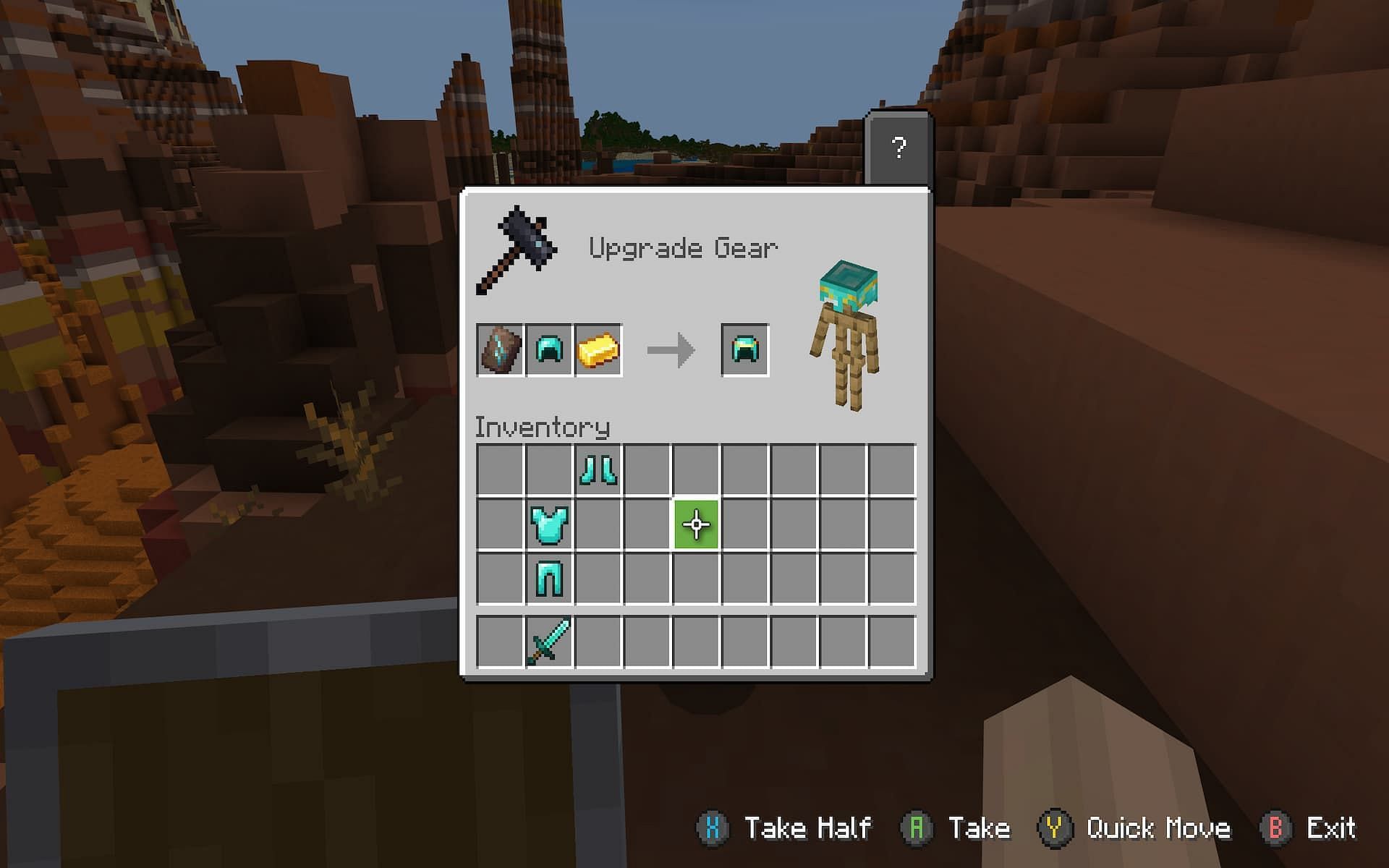 Players can use their favorite type of ore to change the color of their armor trim (Image via Mojang)