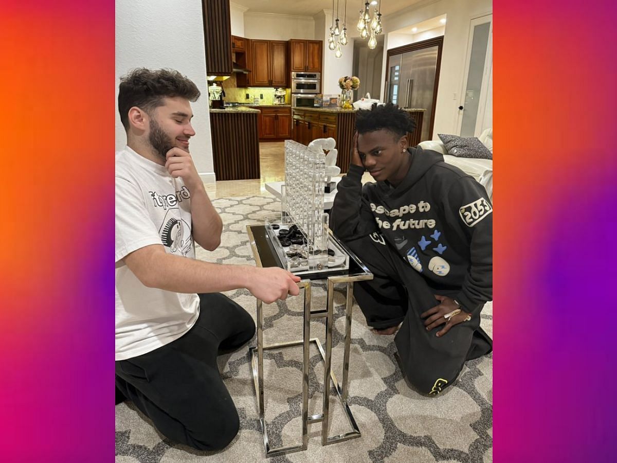 IShowSpeed and Adin Ross playing Connect Four (Image via X/AR15thed3mon)