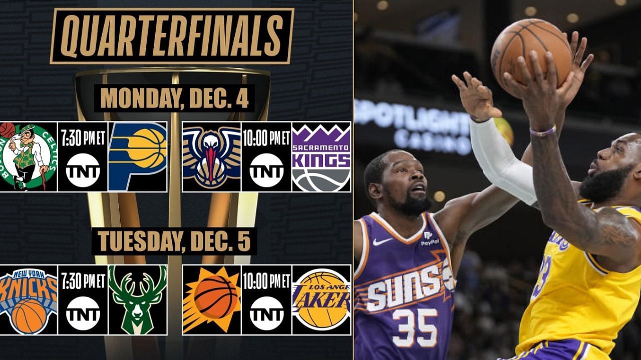 The quarterfinals of the NBA In-Season Tournament will be on December 4-5.