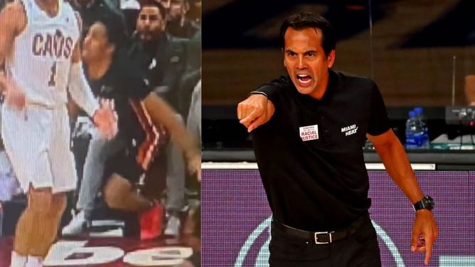 Erik Spoelstra blasts 'dangerous' Cleveland Cavaliers' court after Dru Smith suffers knee injury