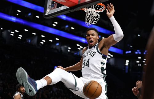 Giannis Antetokounmpo of the Milwaukee Bucks