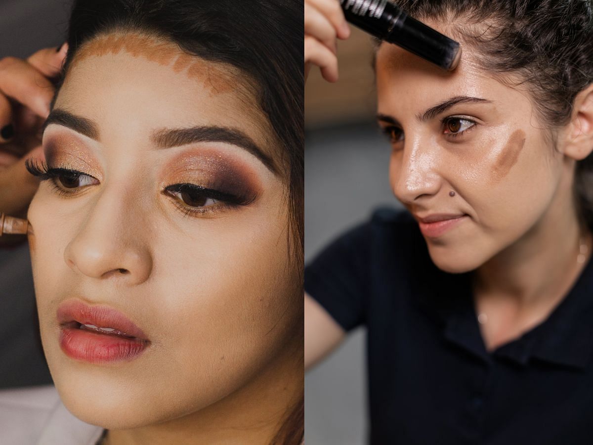 How to apply contour on round face? (Image via pexels/ Laura Garcia &amp; Alena Darmel)