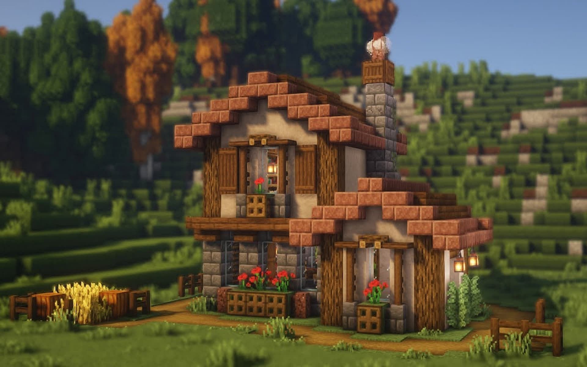 A beautiful tiny house in Minecraft