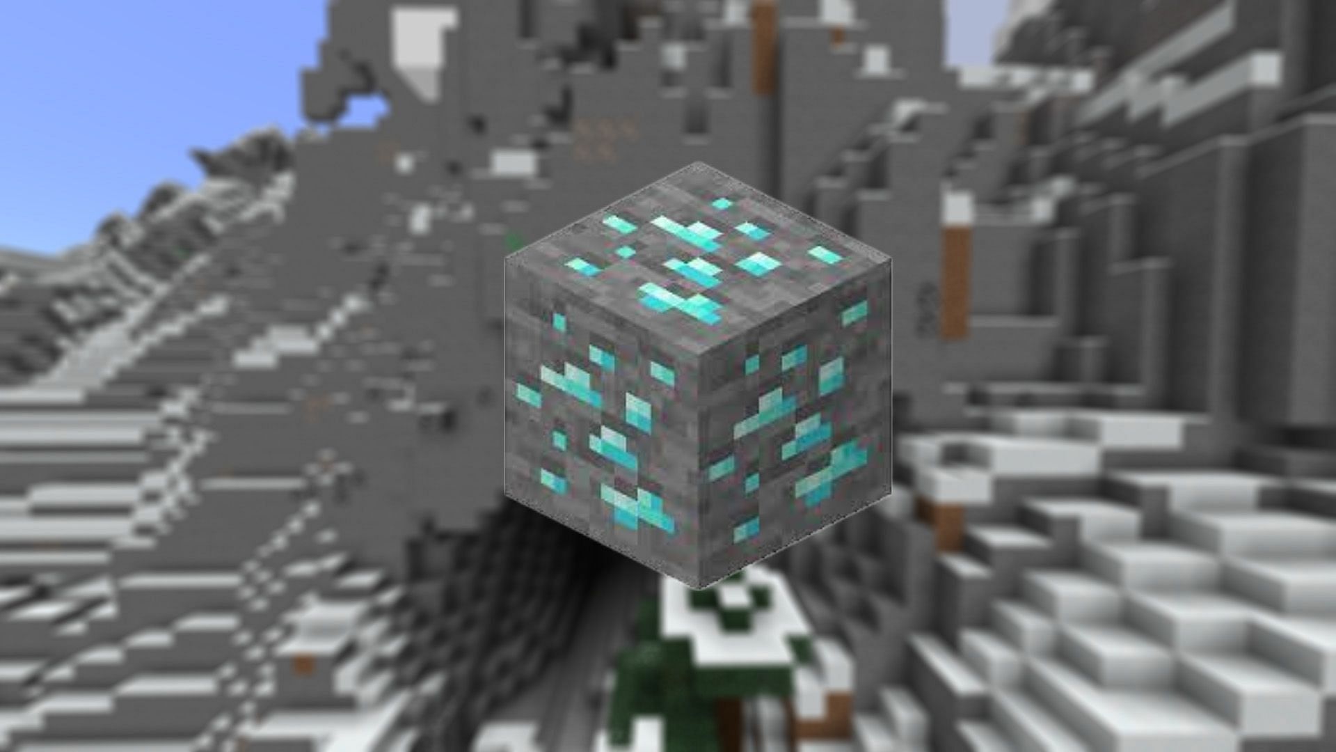 Diamond ore in Minecraft (Image via Mojang)