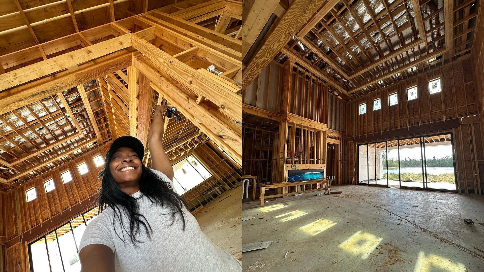 Simone Biles shares a glimpse of her future home with husband Jonathan Owens. (Image credit: Simone Biles on Instagram)