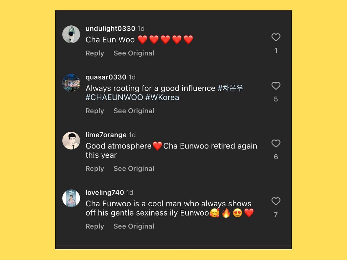 Fans root for the Island actor in W Korea&#039;s comment section for the &#039;Love Your W&#039; campaign (Image via Instagram/ @wkorea)