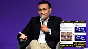 "Mauke par soot samet lautana is my way" - Virender Sehwag hits back at critics for his 'bye bye Pakistan' post during 2023 World Cup