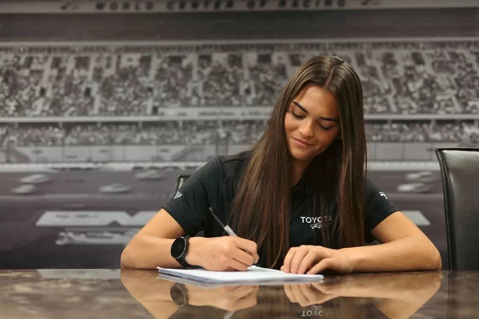 Jade Avedisian Toyota Racing signs multiyear deal with Toyota Racing (Pic credit: Jade Avedisian/Twitter)