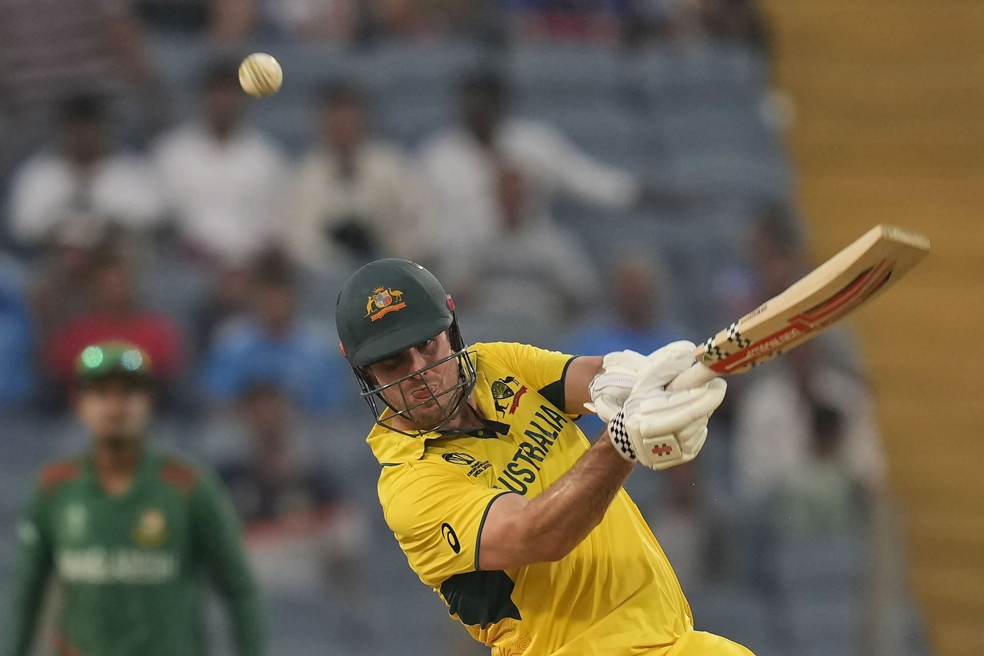 Mitchell Marsh slicing one to the off-side [Getty Images]