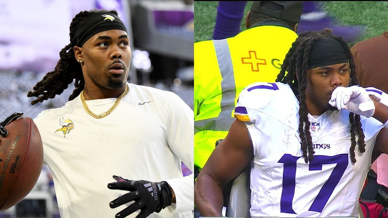 What happened to KJ Osborn? Vikings WR gets carted off