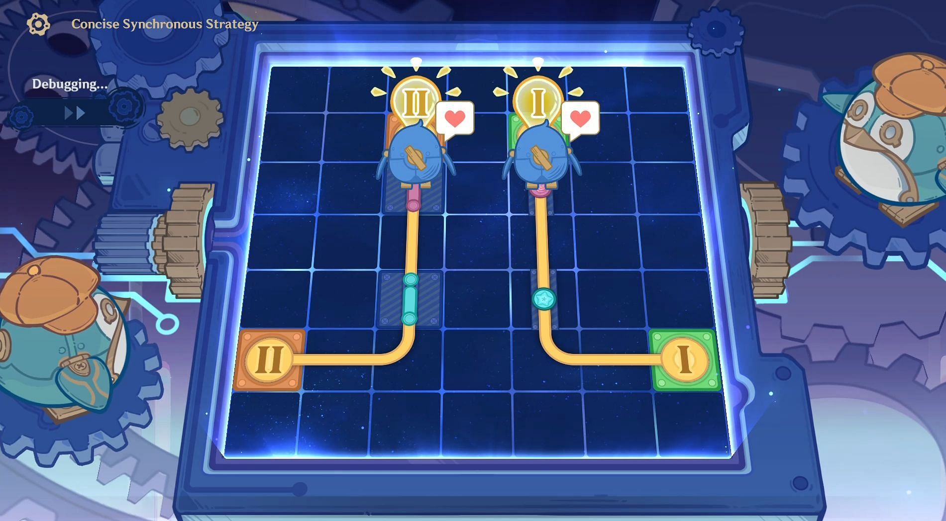 Concise Synchronous Strategy puzzle solution (Image via HoYoverse)