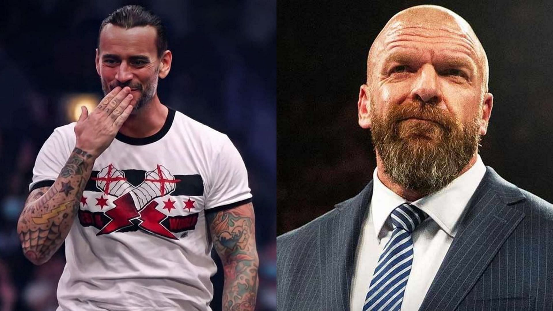 CM Punk (Left) and Triple H (Right)