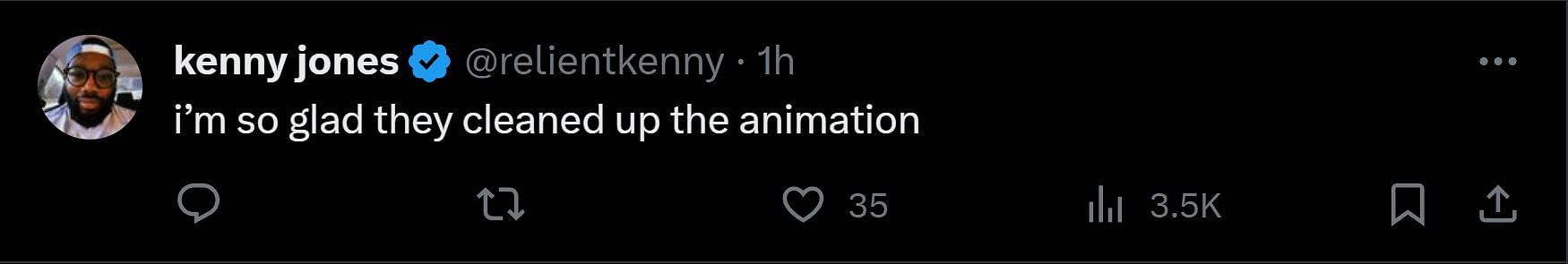 A tweet reply to DF&#039;s post about the original 1995 test run animation (Image via X)