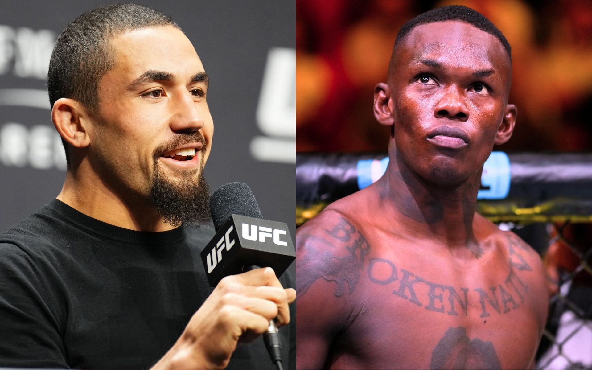 Robert Whittaker (left) and Israel Adesanya (right) [Images Courtesy: @GettyImages]