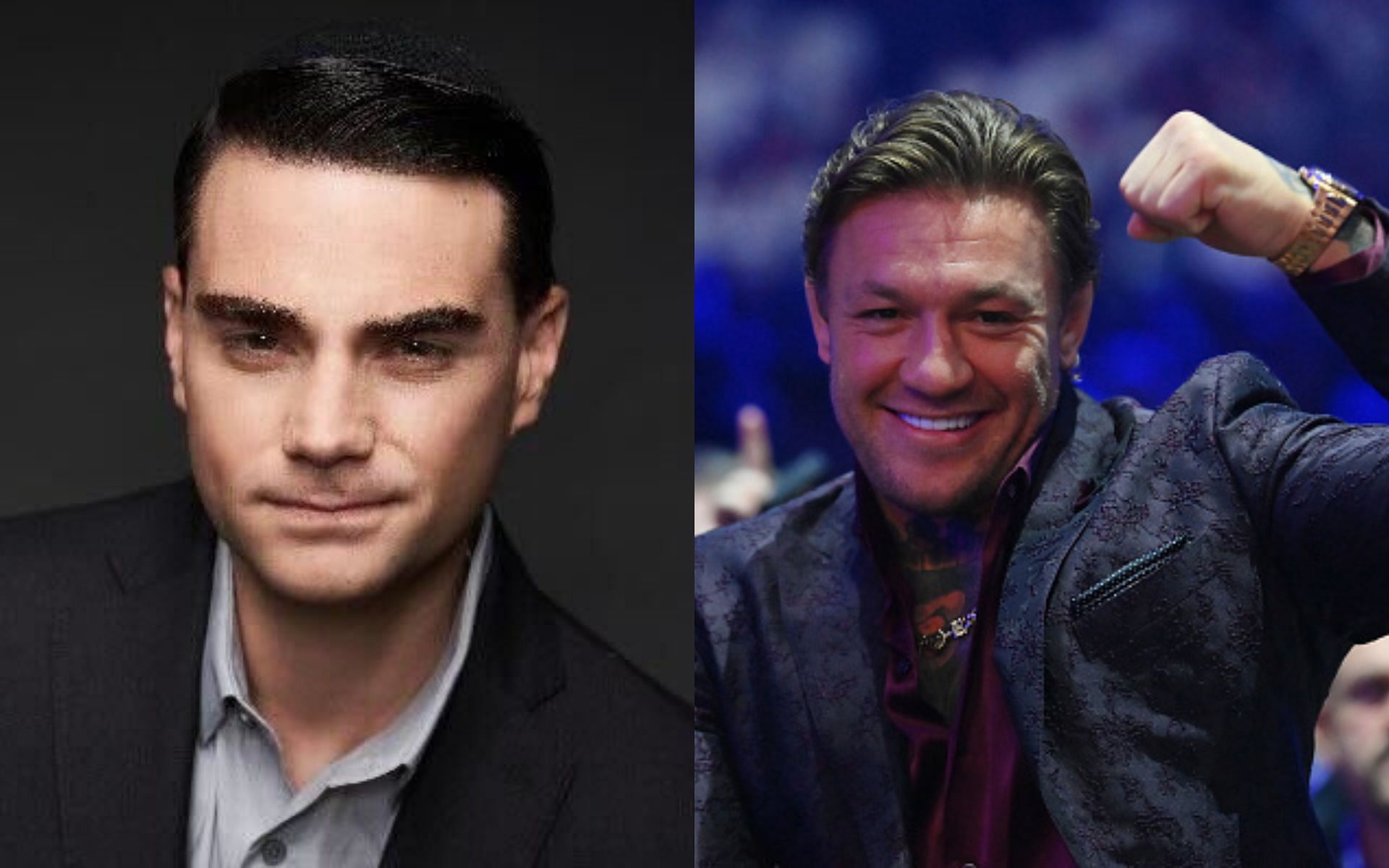 Ben Shapiro (left); Conor McGregor (right)