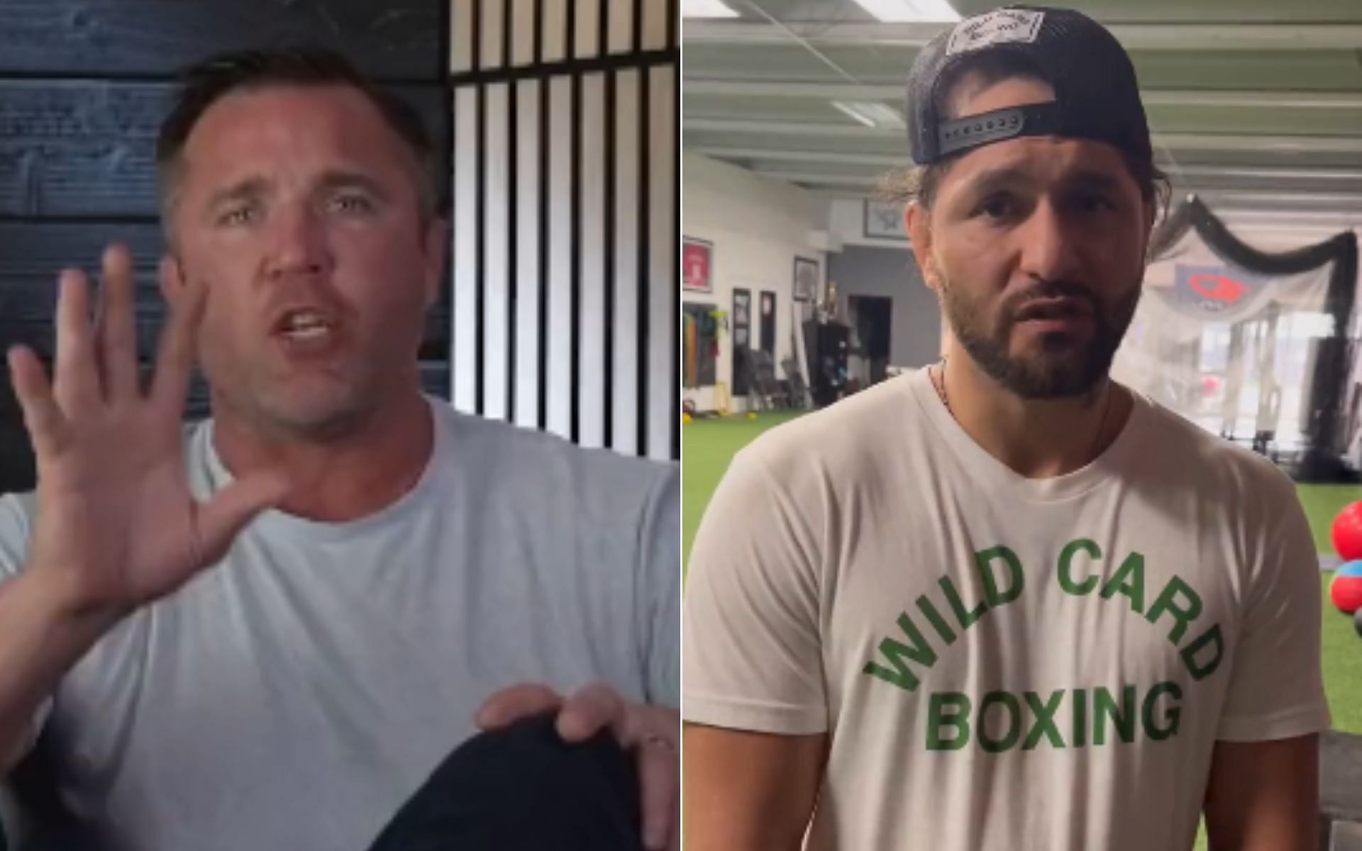 Chael Sonnen [Left], and Jorge Masvidal [Right] [Photo credit: @ChaelSonnen and @GamebredFighter - X] 