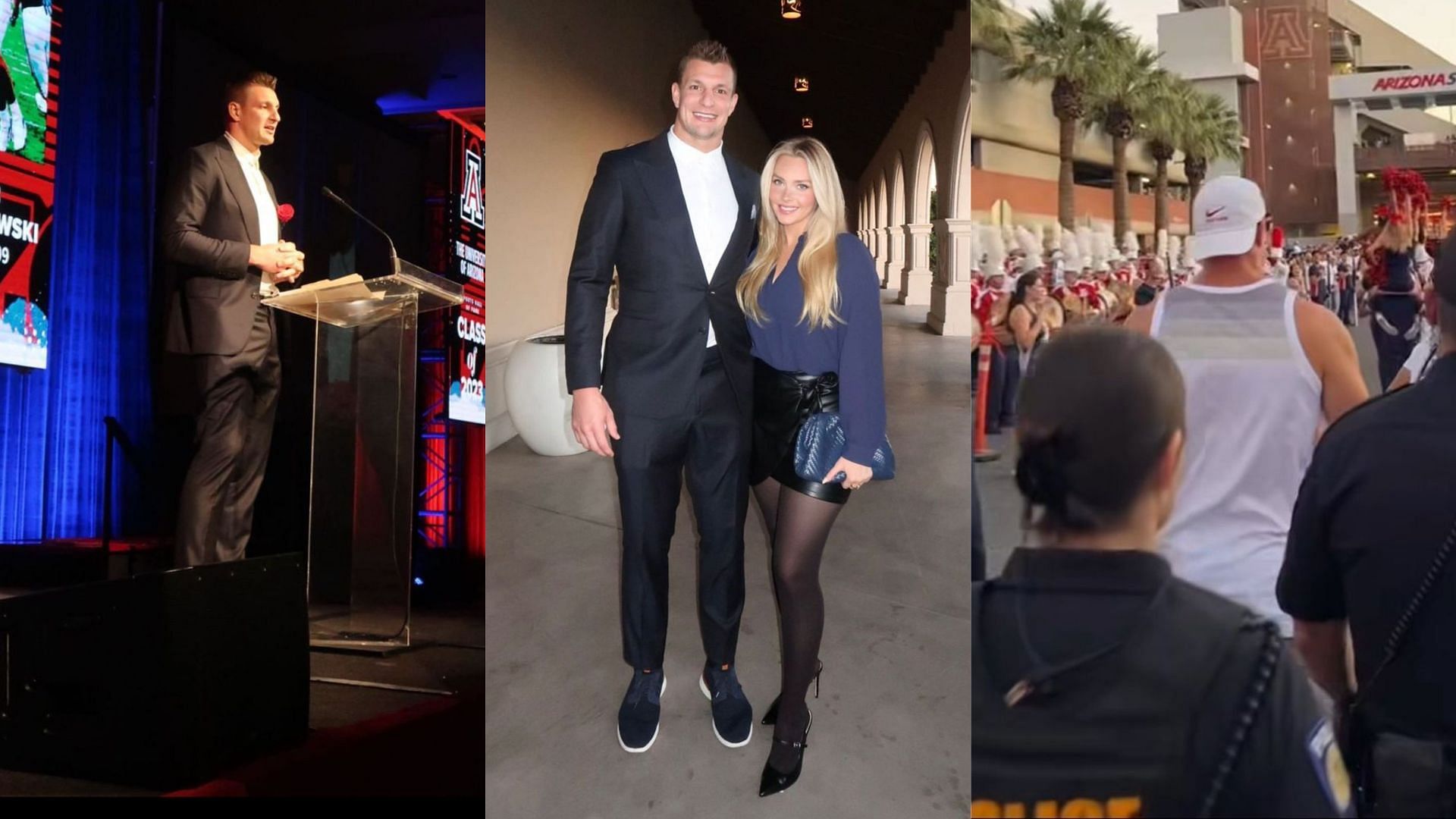 Camille Kostek was present at Rob Gronkowski&#039;s AZ induction ceremony