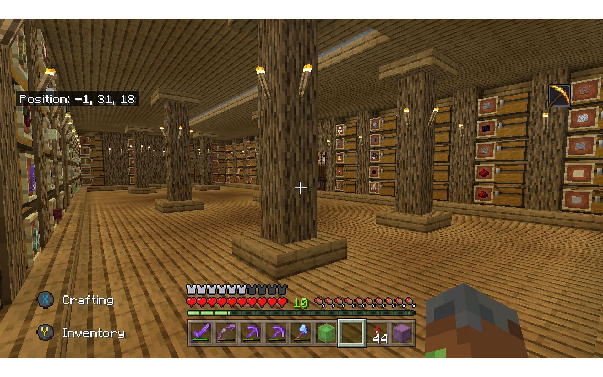 Having an easily accessible crafting area can greatly save time (Image via YouTube/Cooper555Hiatt)