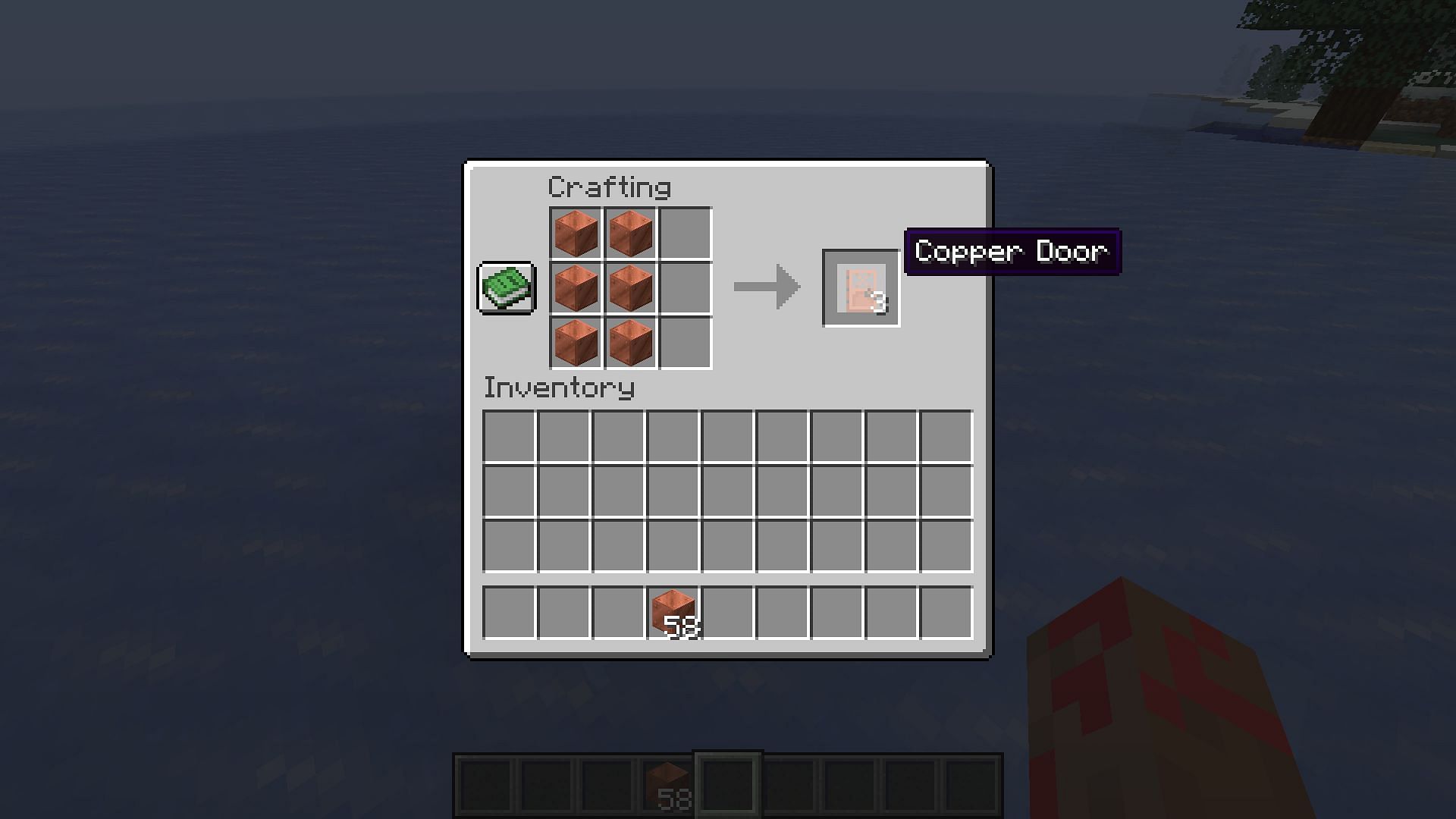 Copper doors can be crafted using six blocks of copper in Minecraft (Image via Mojang)
