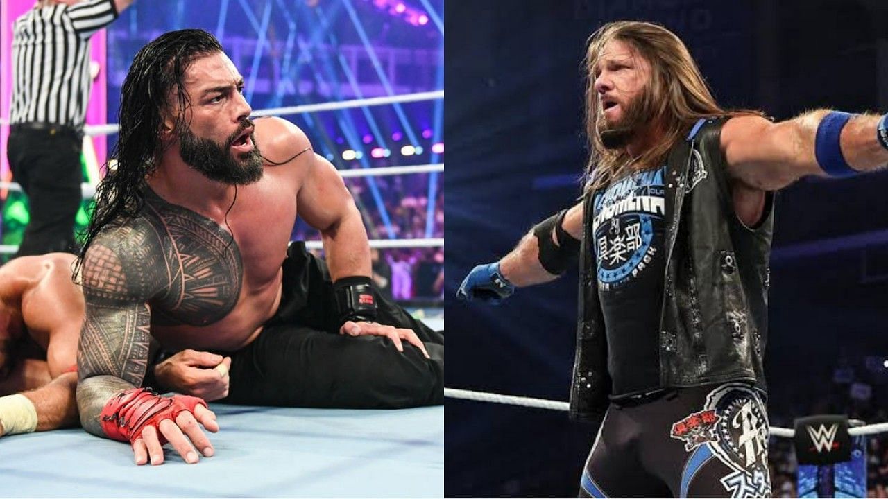 WWE सुपरस्टार्स रोमन रेंस और एजे स्टाइल्स 