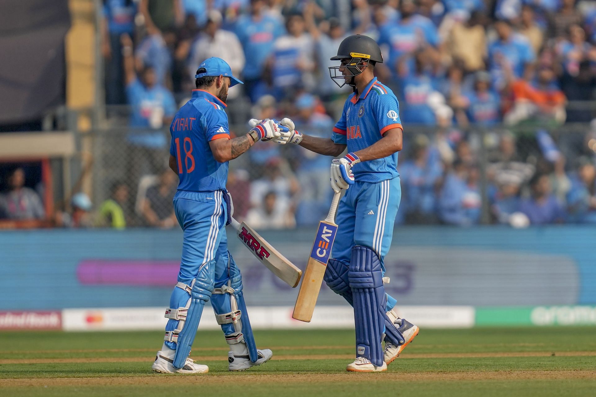 Virat Kohli and Shubman Gill added 189 runs for the second wicket. [P/C: AP]