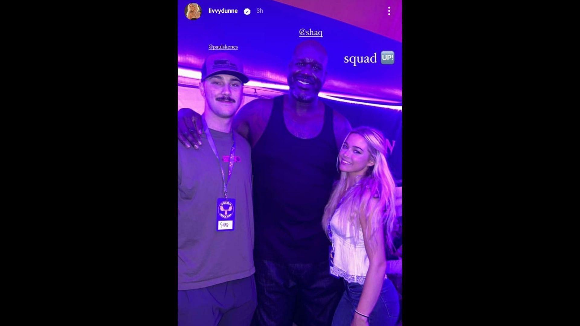Olivia and Paul with Shaq