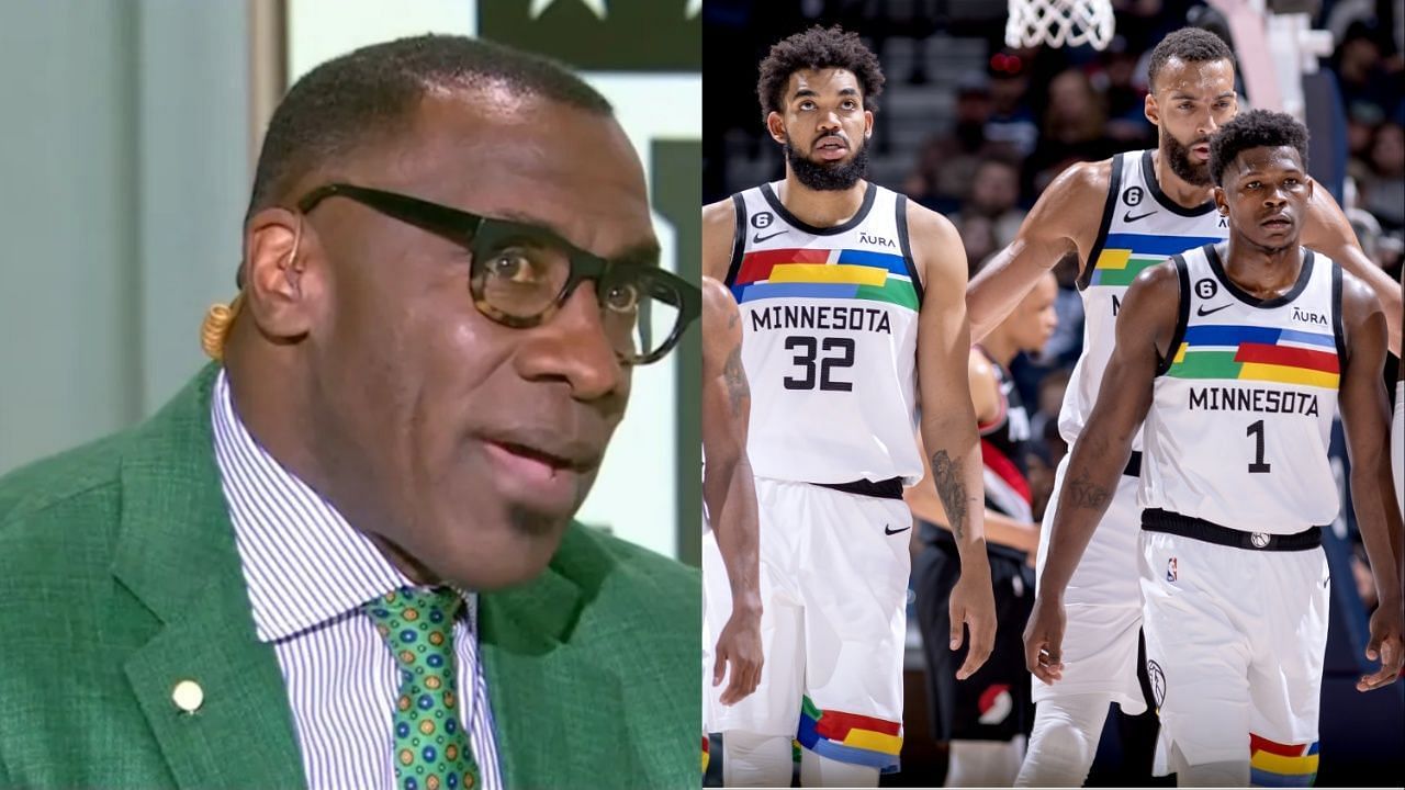 Shannon Sharpe (L) said Rudy Gobert should fight KAT and Anthony Edwards for not fighting for him