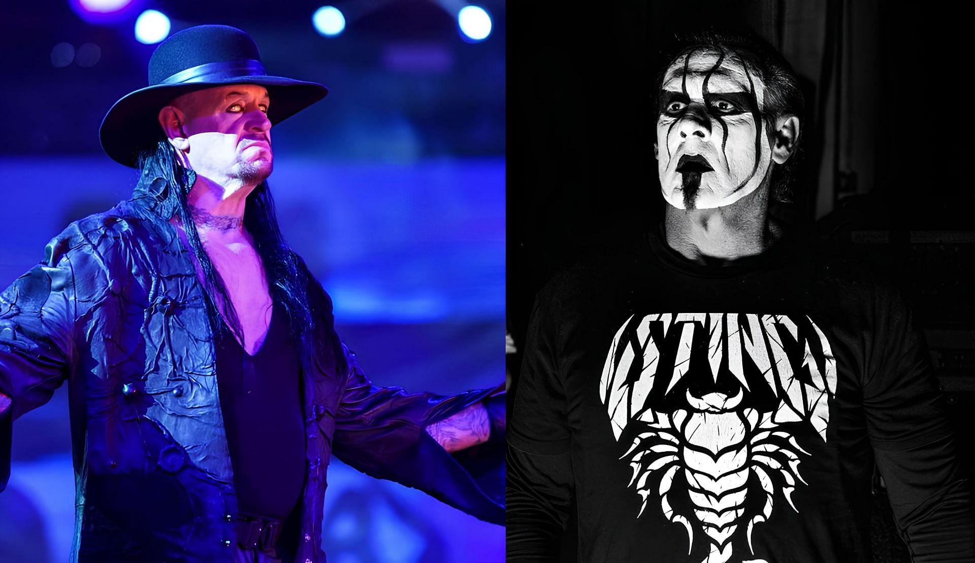 The Undertaker (left) and Sting (right)