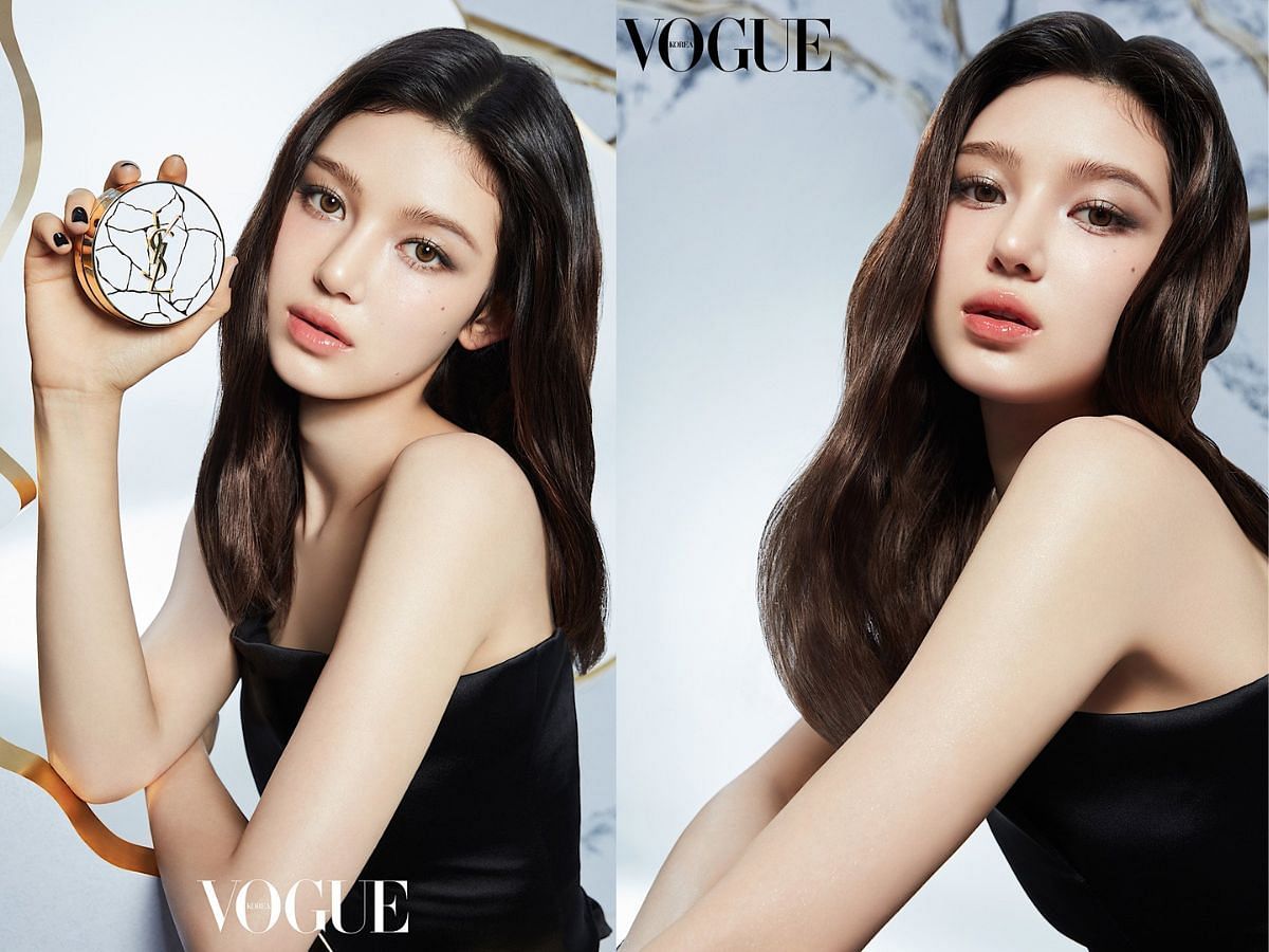 NewJeans Danielle&rsquo;s look for YSL campaign (Image via Vogue Korea)