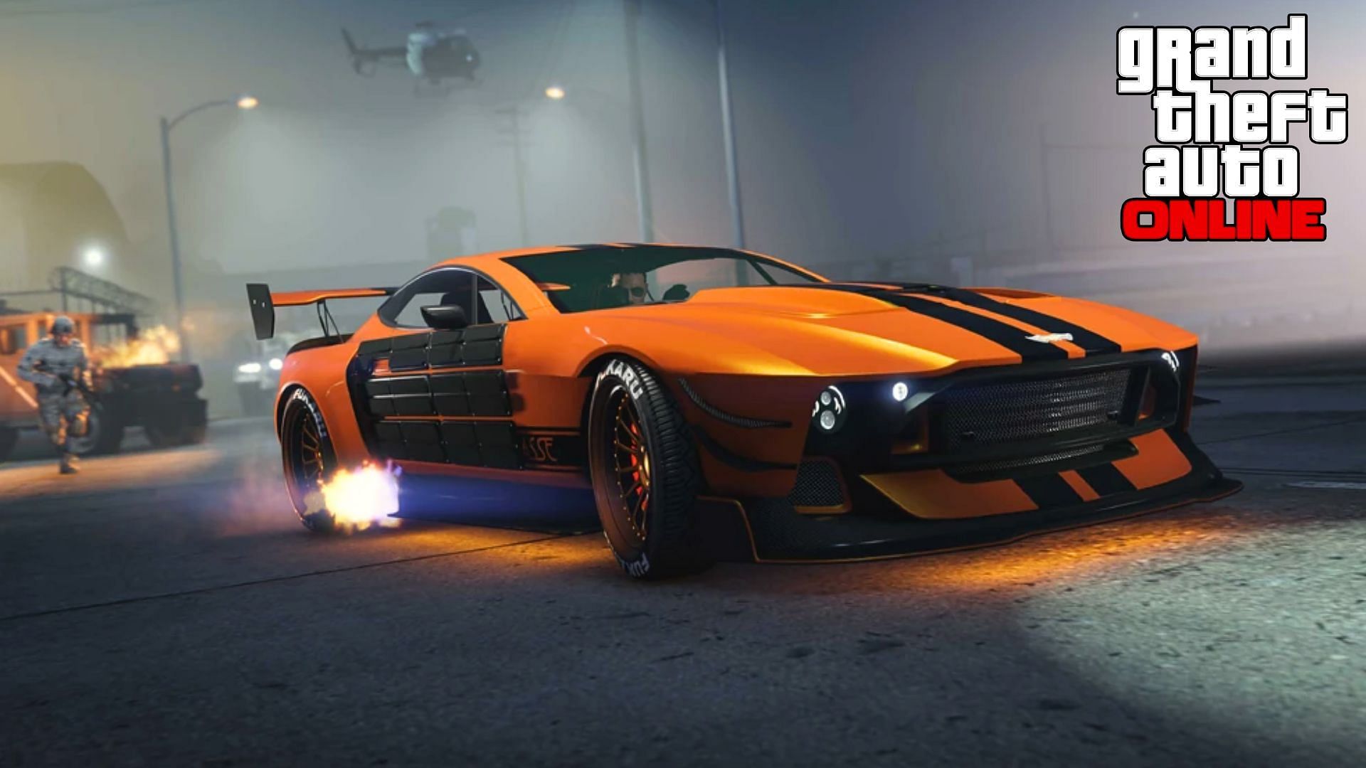 The Dewbauchee Champion in its full glory in GTA Online (Image via Rockstar Games)