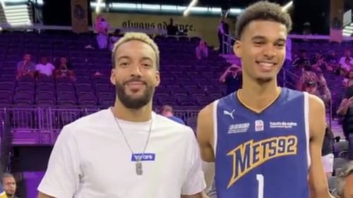 Rudy Gobert and Victor Wembanyama (right)