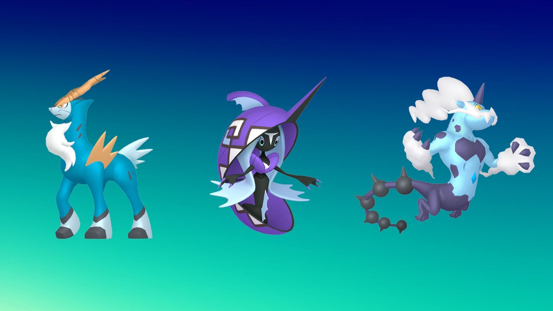 Cobalion, Tapu Fini, Thundurus (Therian) (Image via TPC)