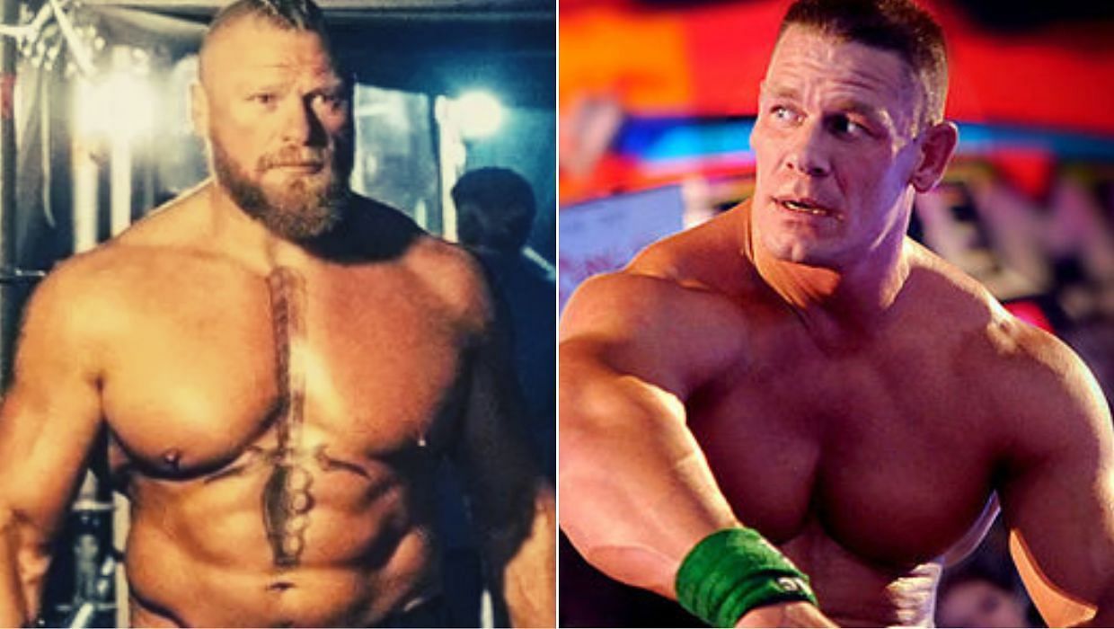 Former WWE Champions John Cena and Brock Lesnar