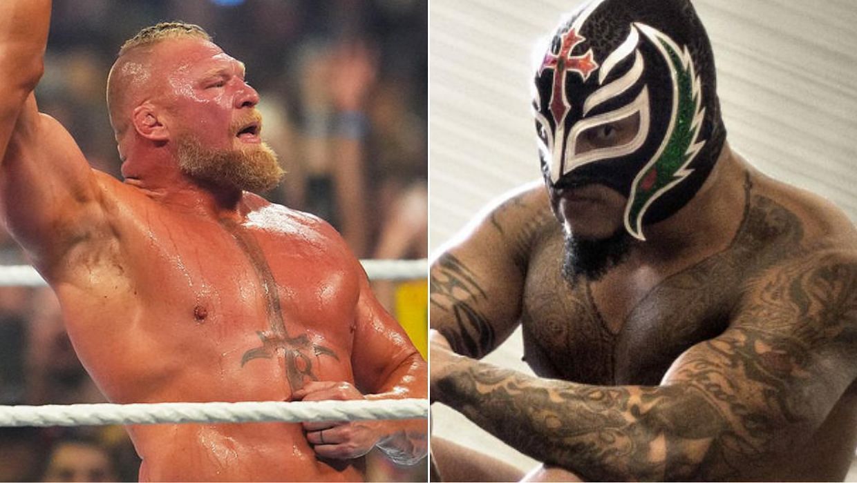 Former WWE Champions Brock Lesnar and Rey Mysterio