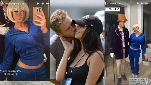 Jared Goff and fiancée Christen Harper transform into Willy Wonka and ...