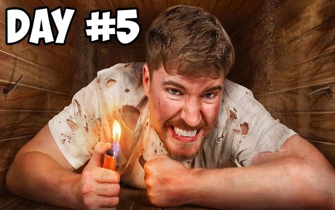 "You going crazy": Fans react as MrBeast recreates his buried alive video, this time staying underground for a week