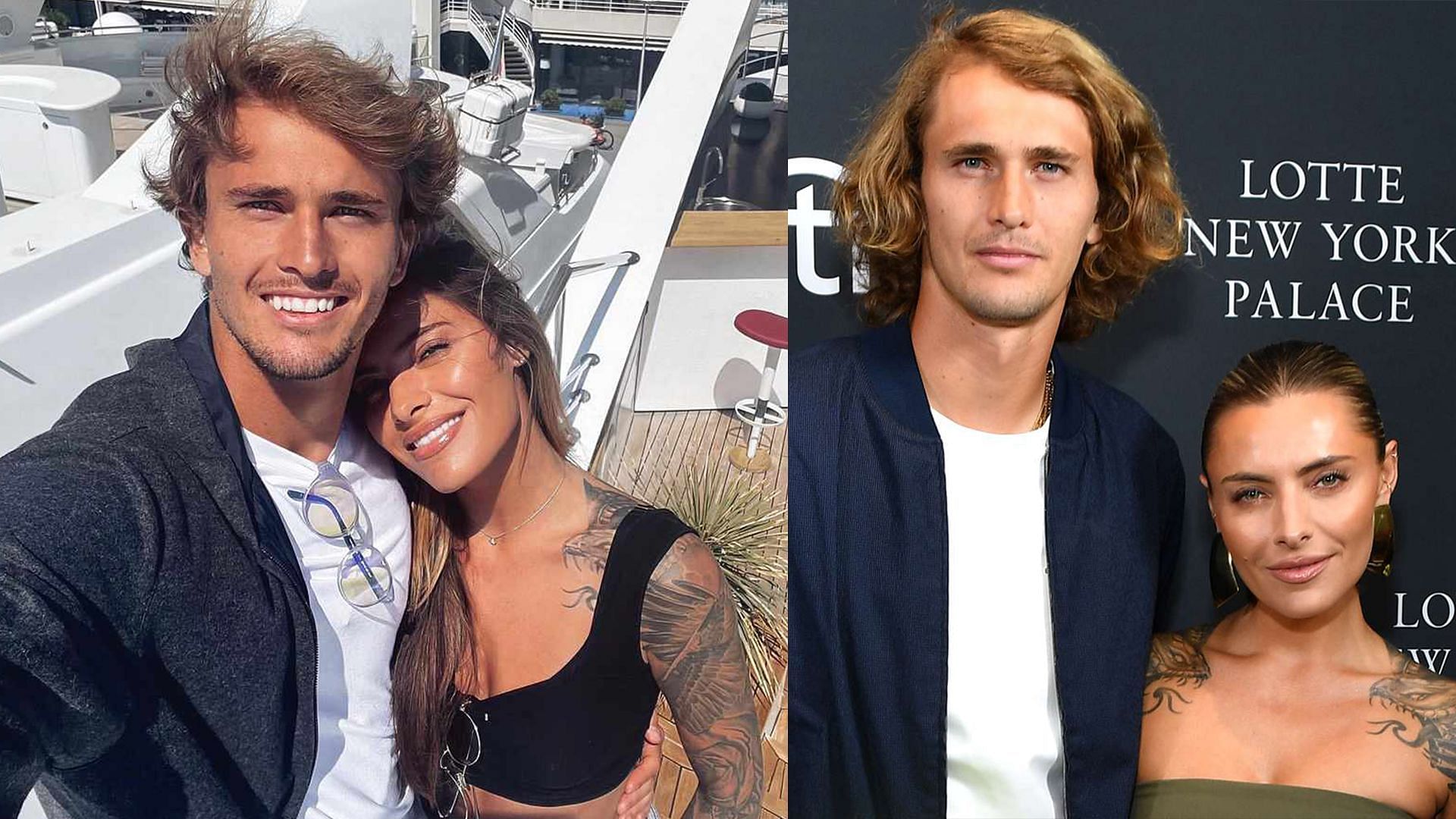 Alexander Zverev with girlfriend Sophia Thomalla