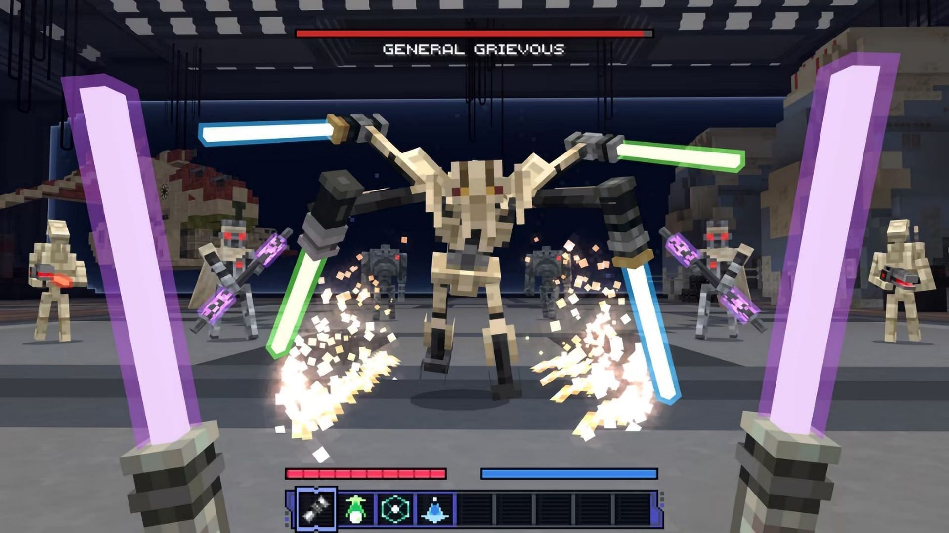 Fight the dreaded General Grievous in the Clone Wars (Image via Mojang)