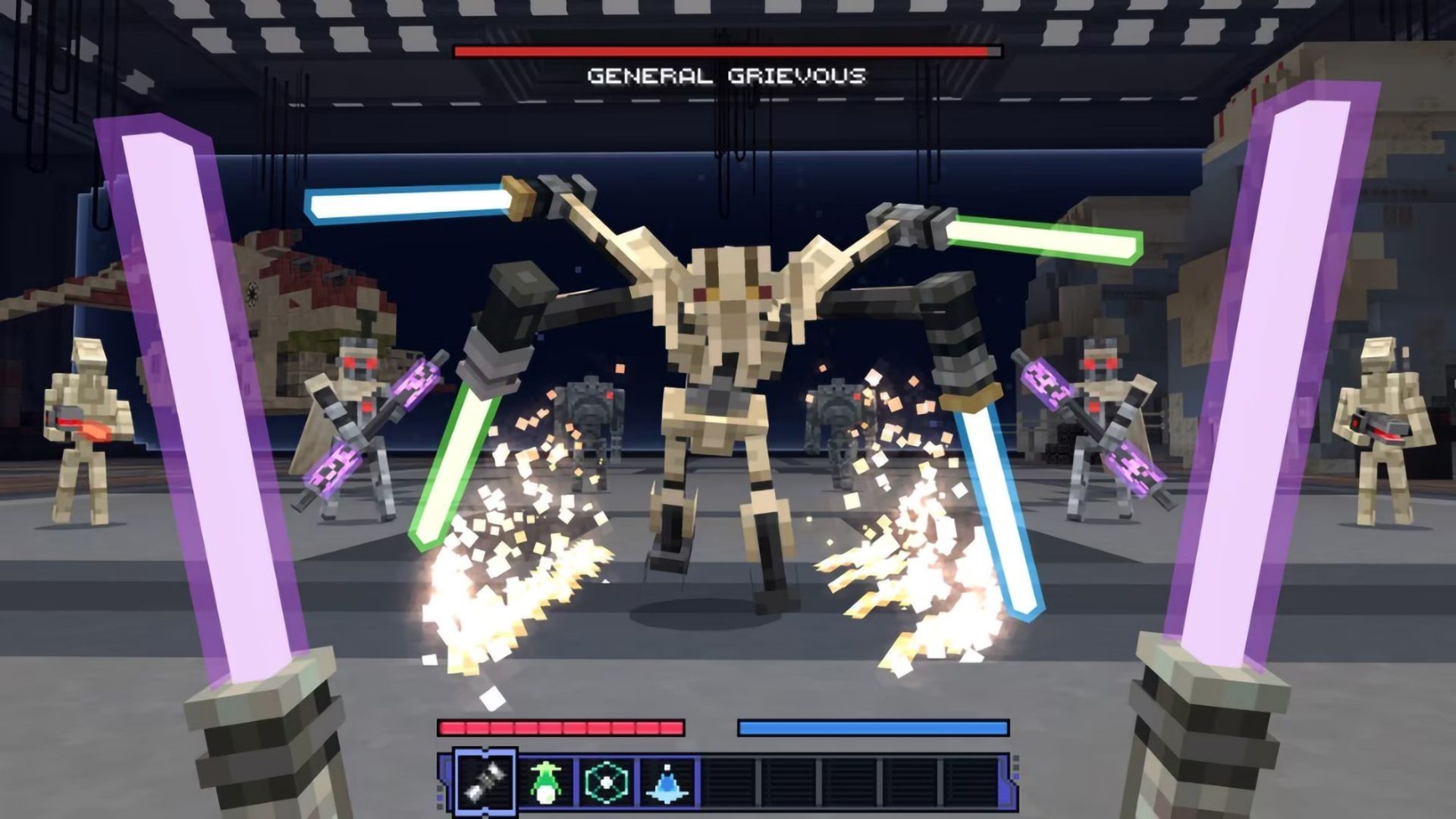 Fight the dreaded General Grievous in the Clone Wars (Image via Mojang)