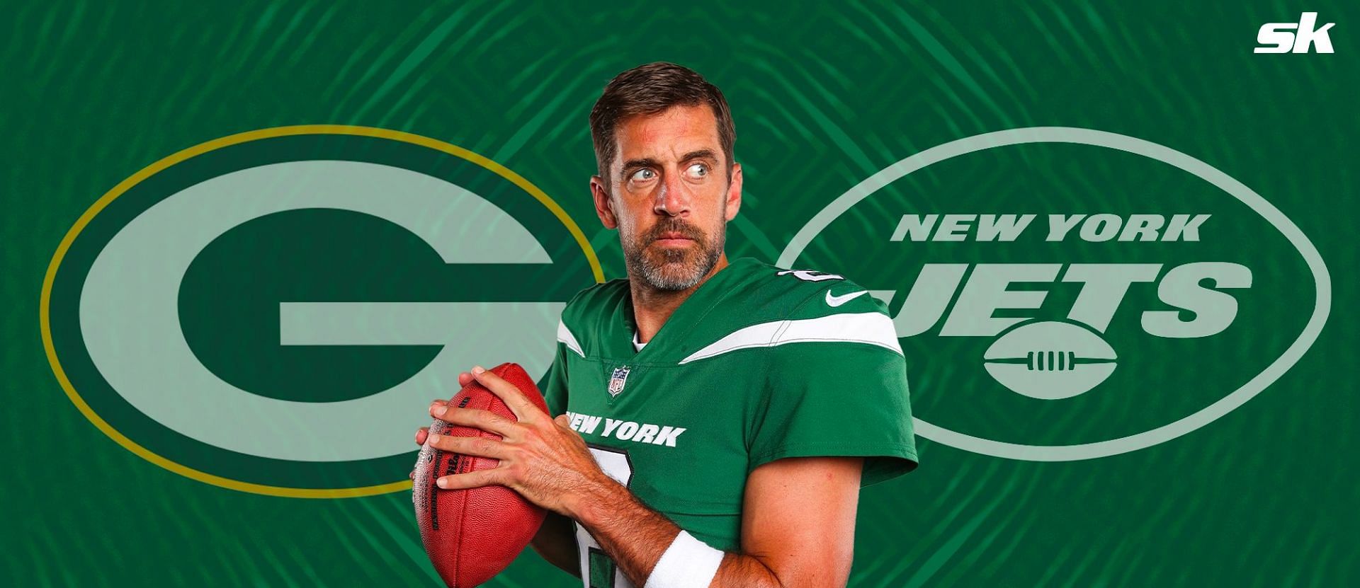 New York Jets quarterback Aaron Rodgers 