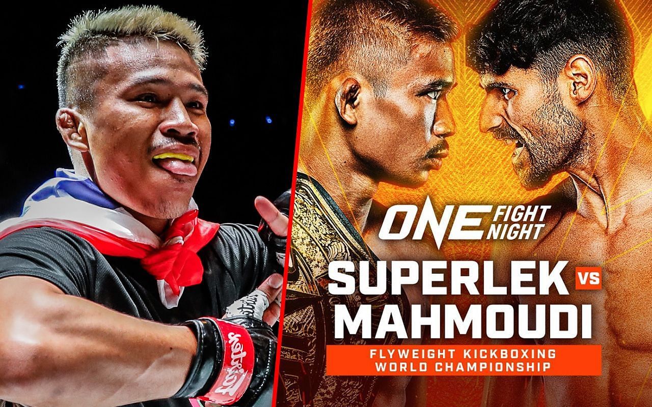 Superlek (left) and poster of ONE Fight Night 18 (right) | Image credit: ONE Championship